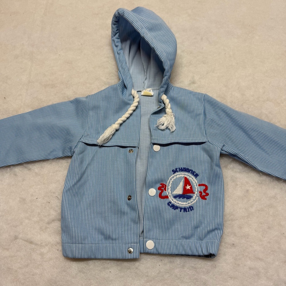 Vintage Carters 4t Schooners Captain Jacket w Snap Buttons Made In USA